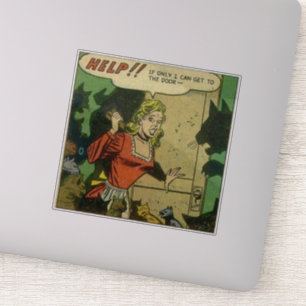Horror Vintage Comicen   Comic im goldenen Zeitalt Aufkleber