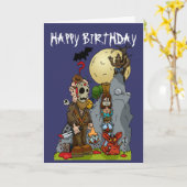 Horror-Wandgeburtstags-Karte Karte (Gelbe Blume)