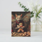 Horror Weihnachten Vampire Fairy Kitty Gingerbrot Postkarte (Stehend Vorderseite)