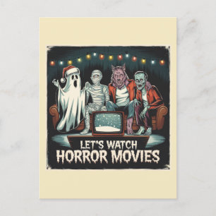 Horror Weihnachts Ghost Mummy Werewolf Zombie Postkarte