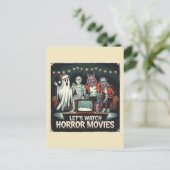 Horror Weihnachts Ghost Mummy Werewolf Zombie Postkarte (Stehend Vorderseite)