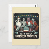 Horror Weihnachts Ghost Mummy Werewolf Zombie Postkarte (Vorne/Hinten)