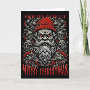 Horror-Weihnachtsmann-Weihnachten Feiertagskarte