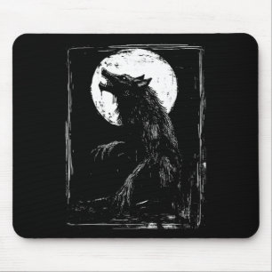 Horror Werewolf Head Halloween Mythology Wolf Shif Mousepad