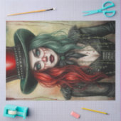 Horror Woman Circus Performer Ringleiter Deko Seidenpapier (Basteln)