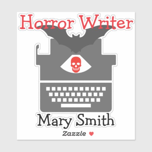 Horror Writer Aufkleber (Blatt)