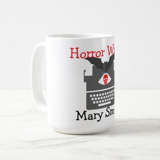Horror Writer Kaffeetasse (Vorderseite Links)
