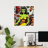 Horror Zombie Button-up Poster (Heimbüro)