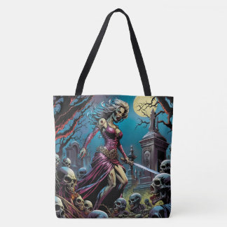 Horror Zombie Girl mit Schwert Tasche