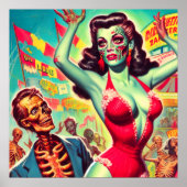 Horror Zombie Pinup Poster (Vorne)