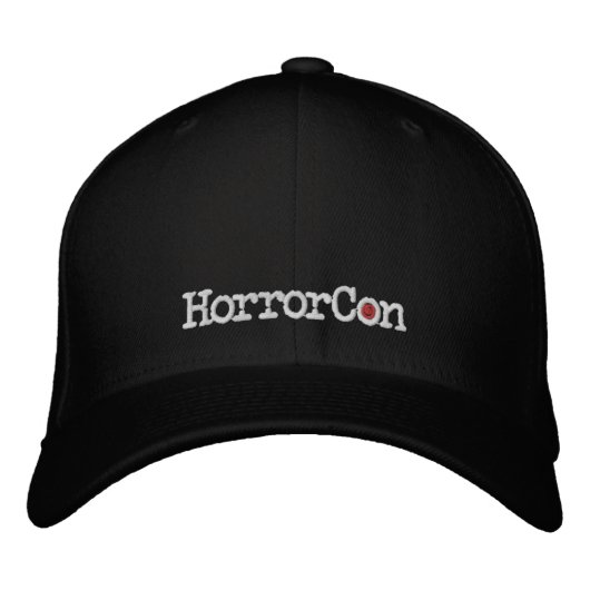 HorrorCon-Logo bestickte Flechtmaus-Hülle Bestickte Baseballkappe (Vorderseite)