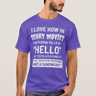 Horrorfilm für Frauen Hallo Halloween Fan VNeck Ju T-Shirt