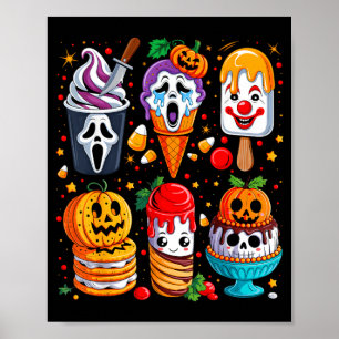Horrorfilm-Sommer-Eis am Stiel Halloween-Eiscreme Poster