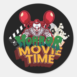 Horrorfilm-Zeit Clown-Aufkleber Runder Aufkleber
