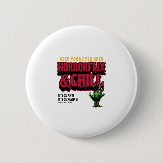 Horrorflix And Chill Button (Vorderseite)