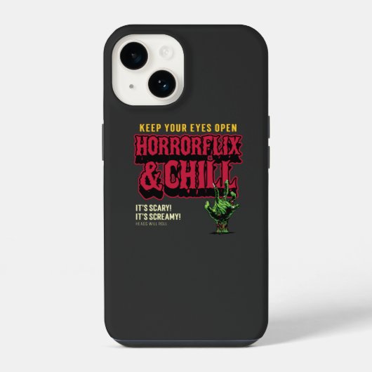 Horrorflix And Chill  iPhone Hülle (Rückseite)