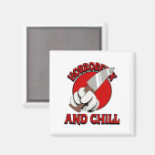 Horrorflix und Chill a Magnet (Vorderseite/Rückseite)