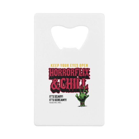 Horrorflix und Chill Geldbeutel Flaschenöffner (Vorderseite)