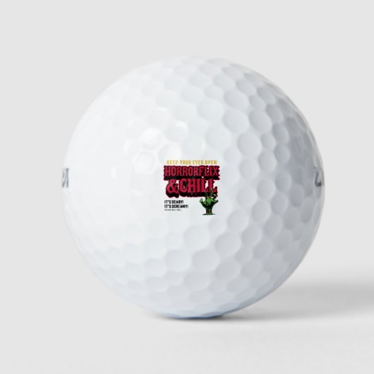 Horrorflix und Chill Golfball (Vorderseite)