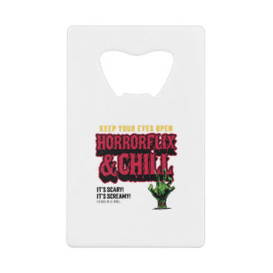 Horrorflix und chillen geldbeutel flaschenöffner