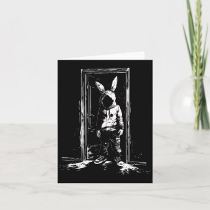 Horrorkaninchen-Maske Mann Kaninchen Alt Goth Schl Karte