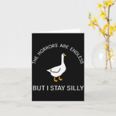 Horrors Are Endless But Stay Silly Funny Goose Say Karte (Gelbe Blume)