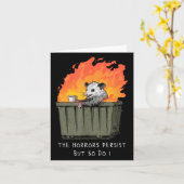 Horrors Persist So Do I Funny Ssum Meme Trash Dump Karte (Gelbe Blume)