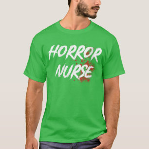 Horrorschwester Blut Gore V-Ausschnitt lustig T-Shirt