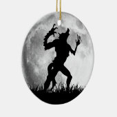 Horrorwerewolf-Vollmond-Umwandlung - cool Keramikornament (Rechts)