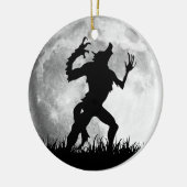 Horrorwerewolf-Vollmond-Umwandlung - cool Keramikornament (Links)