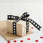 Hörsaite in Schwarz und Weiß Satinband