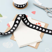 Hörsaite in Schwarz und Weiß Satinband