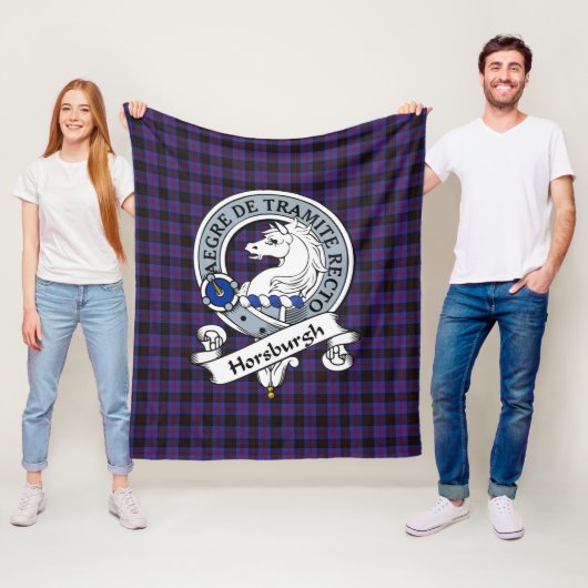 Horsburgh Clan Abzeichen Tartan Kariert Fleecedecke (Beispiel)
