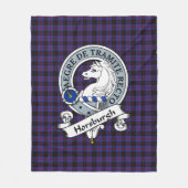 Horsburgh Clan Abzeichen Tartan Kariert Fleecedecke (Vorderseite)