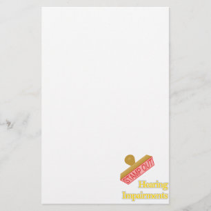 Hörschäden Briefpapier