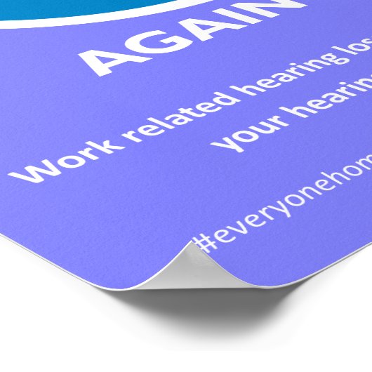 Hörschutzplakat Poster (Ecke)