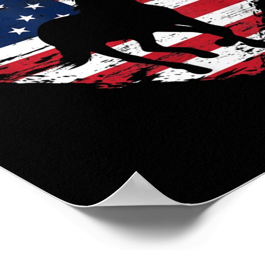 Horse American Flag Heart USA Patriotic Pride Poster (Ecke)