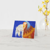 Horse and Angel Karte (Gelbe Blume)