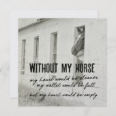 HORSE AND HEART 5.25 x 5.25 card Einladung (Vorne/Hinten)