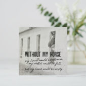 HORSE AND HEART 5.25 x 5.25 card Einladung (Stehend Vorderseite)