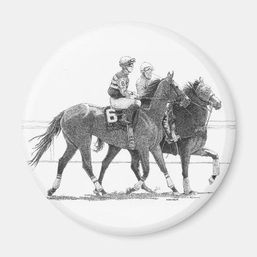 Horse and Jockey Magnet (Vorne)