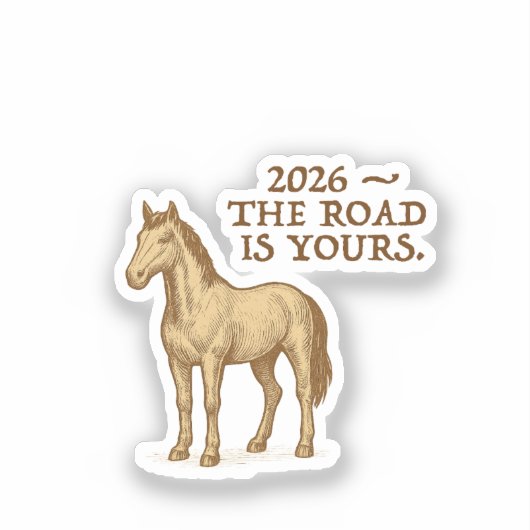horse and motivational text sticker (Vorderseite)