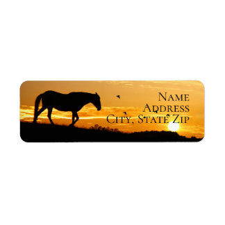 Horse and Sunset Return Address