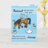 Horse Angel Sympathie Karte (Gelbe Blume)