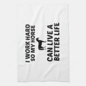 HORSE ARBEIT BESSERES LEBEN GESCHIRRTUCH (Vertikal)