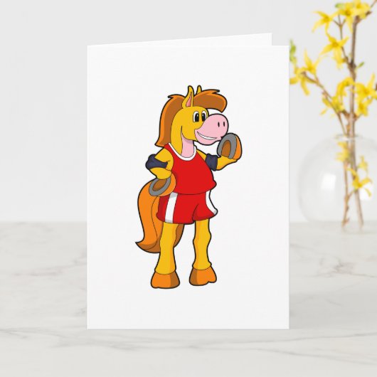 Horse as Runner Karte (Gelbe Blume)