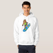 Horse as Snowboarder with Snowboard Hoodie (Vorne ganz)