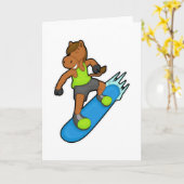 Horse as Snowboarder with Snowboard Karte (Gelbe Blume)