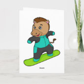 Horse as Snowboarder with Snowboard Karte (Rückseite)