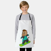 Horse as Snowboarder with Snowboard Schürze (Getragen)